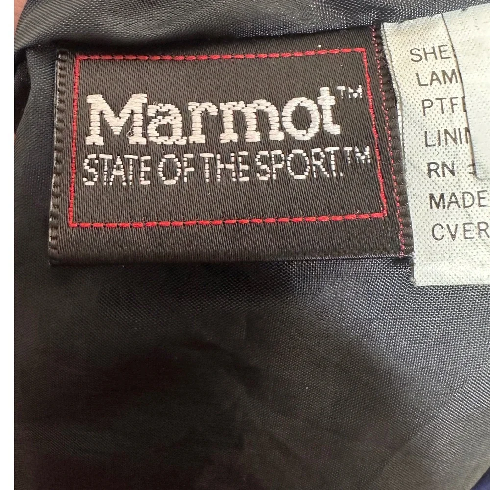 Marmot State of the Sport Gore-Tex Pants Mens Small Blue Vintage Rain Hiking S